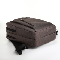 Рюкзак городской на молнии, 2 кармана, с USB, цвет коричневый Рюкзак городской на молнии, 2 кармана, с USB, цвет коричневый