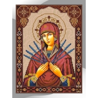 Алмазная мозаика &laquo;Семистрельная икона Божией Матери&raquo;, 30 &times; 40 см