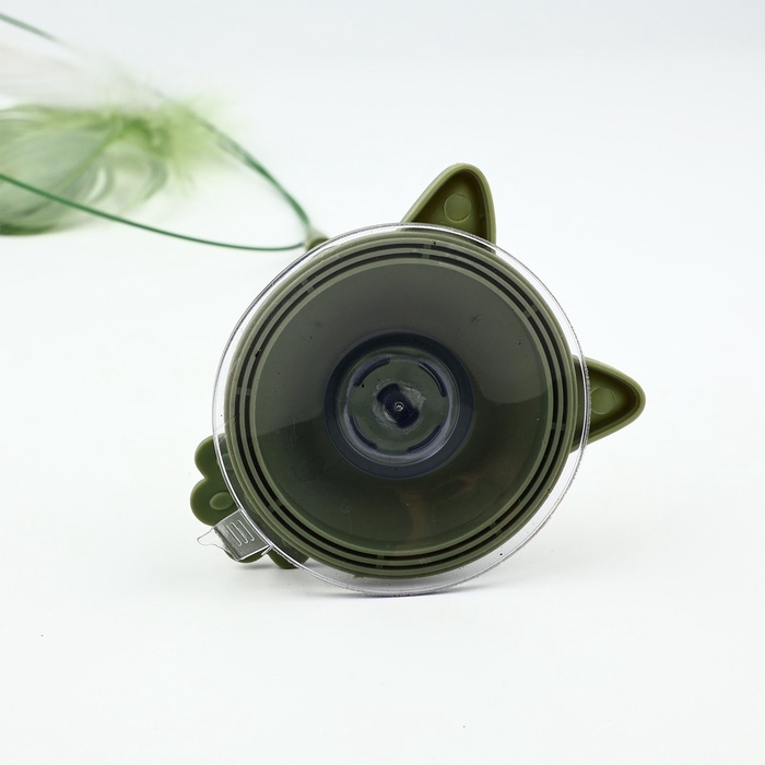 Игрушка дразнилка для кошек с пером и помпоном &laquo;Кошечка&raquo;, черный