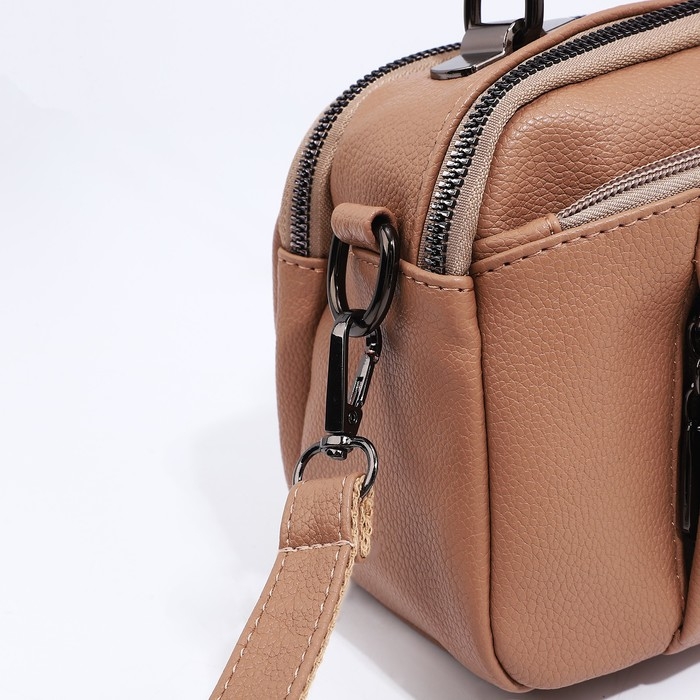 Сумка женская на молнии, цвет бежевый Сумка женская на молнии, цвет бежевый