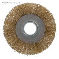 Щетка металлическая для УШМ ЛОМ, плоская, посадка 22 мм, 100 мм