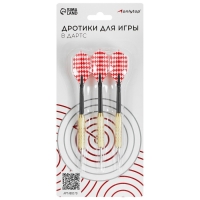 Дротики для дартса ONLYTOP, 3 шт., металлический наконечник, вес 18 г, цвета МИКС