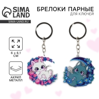 Парные брелоки &laquo;Котики&raquo; набор, 2 шт.