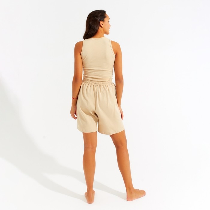 Шорты пижамные женские MINAKU: Home collection цвет бежевый, р-р 42 Шорты пижамные женские MINAKU: Home collection цвет бежевый, р-р 42