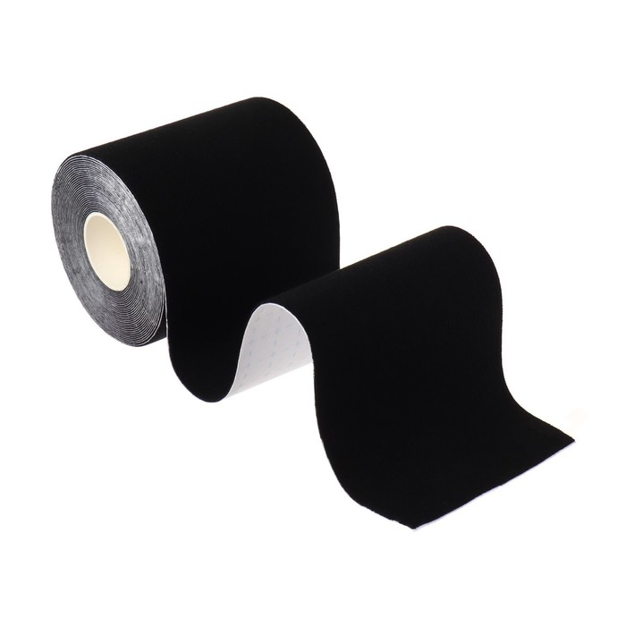 Кинезио - тейп, 7,5 см &times; 5 м, цвет чёрный