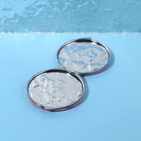 Зеркало складное &laquo;Совята&raquo;, d = 6 см, искусственная кожа, цвет розовый