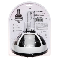 Набор настольный BRAUBERG, 10 предметов, вращающийся, чёрно-белый, в блистере Набор настольный BRAUBERG, 10 предметов, вращающийся, чёрно-белый, в блистере