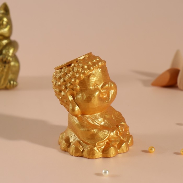 Подставка для благовоний Подставка для благовоний "Будда" 5,5х6,5х7 см золотой