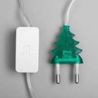 Гирлянда &laquo;Нить&raquo; 5 м с насадками &laquo;Шишки большие&raquo;, IP20, прозрачная нить, 20 LED, свечение мульти (RG/RB), мигание, 220 В