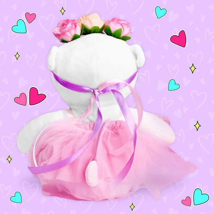 Мягкая игрушка &laquo;Мишка Лаппи&raquo;, с веночком, 22 см