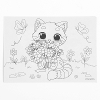 Аппликация стразами для детей &laquo;Щенок с Котенком&raquo;, А6, набор для творчества