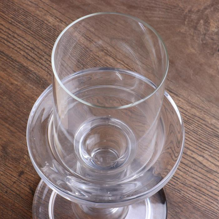 Подсвечник стекло на 1 свечу Подсвечник стекло на 1 свечу "Честность" прозрачный 22х11х11 см