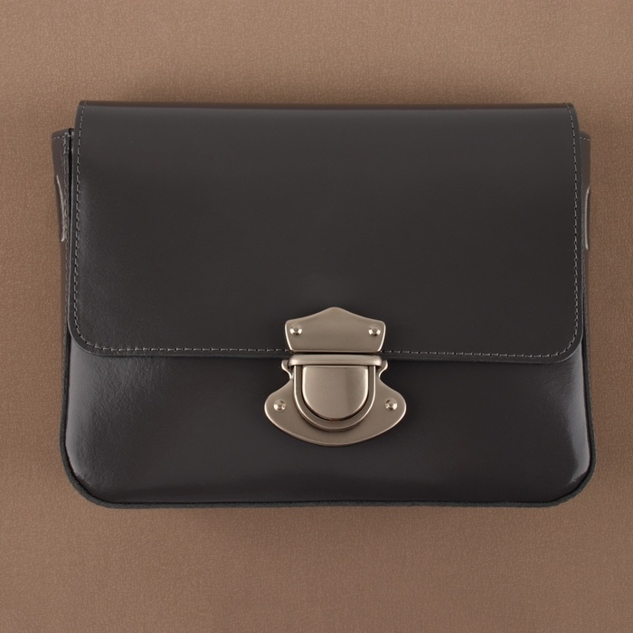 Застёжка для сумки, матовый, 5,5 &times; 5,5 см, цвет жемчужный серебряный