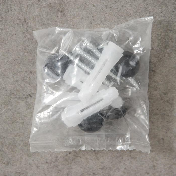 Держатель для полотенец, 4 крючка, 58&times;10&times;7,5 см, цвет чёрный