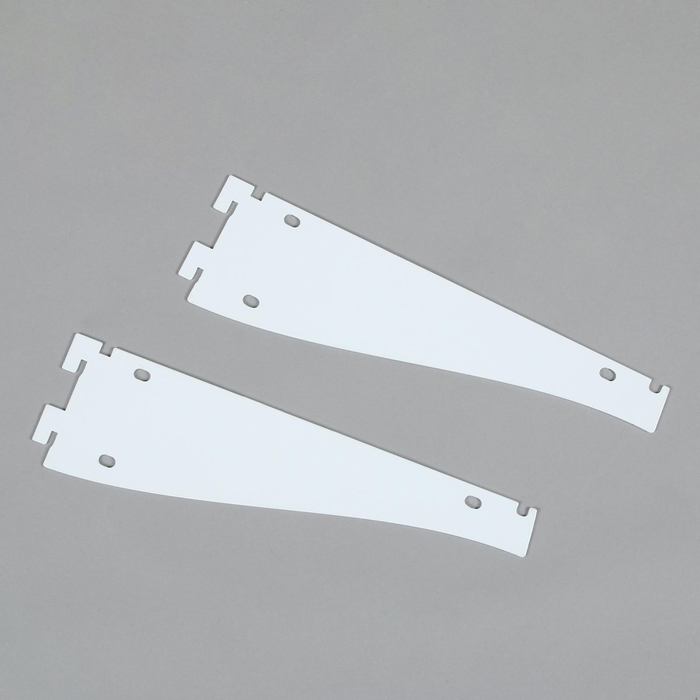 Кронштейн-полкодержатель для стеллажа, 30 см, для полки с перфорацией, цвет белый Кронштейн-полкодержатель для стеллажа, 30 см, для полки с перфорацией, цвет белый