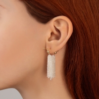 Серьги металл &laquo;Цепи&raquo; сборка мини, цвет серебряно-золотой