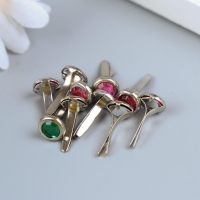 Брадсы для скрапбукинга "Стразинки" набор 10 шт МИКС 1,4х0,8х0,8 см Брадсы для скрапбукинга "Стразинки" набор 10 шт МИКС 1,4х0,8х0,8 см