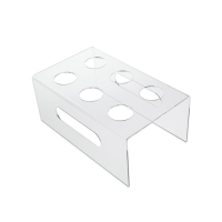 Подставка под мороженое 25&times;18&times;15, оргстекло 2 мм, d=4 см, цвет прозрачный, В ЗАЩИТНОЙ ПЛЁНКЕ