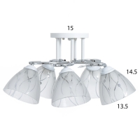 Люстра "Авиталь" 5хЕ27 40Вт бело-хромовый 58х58х27 см BayerLux