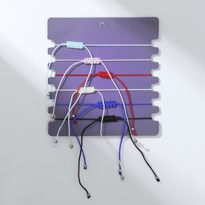 Браслет-оберег &laquo;Нить желаний&raquo; набор 6 шт., глазик, цветной