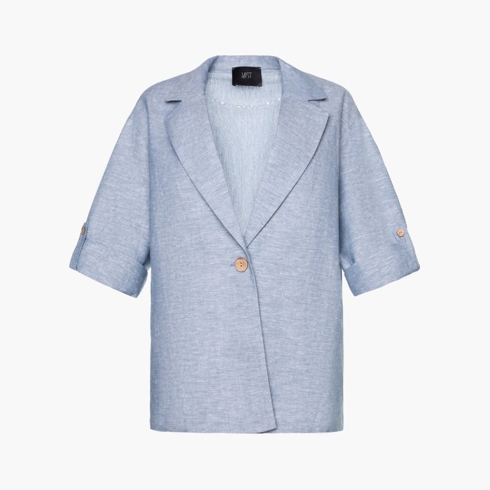 Пиджак женский MIST plus-size, размер 54, цвет голубой Пиджак женский MIST plus-size, размер 54, цвет голубой