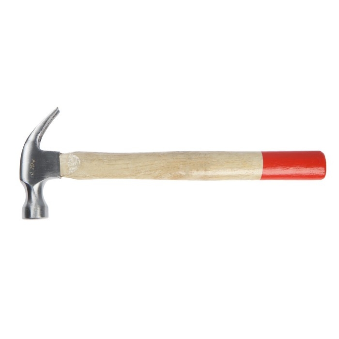 Молоток-гвоздодер ЛОМ, деревянная рукоятка, 225 г Молоток-гвоздодер ЛОМ, деревянная рукоятка, 225 г