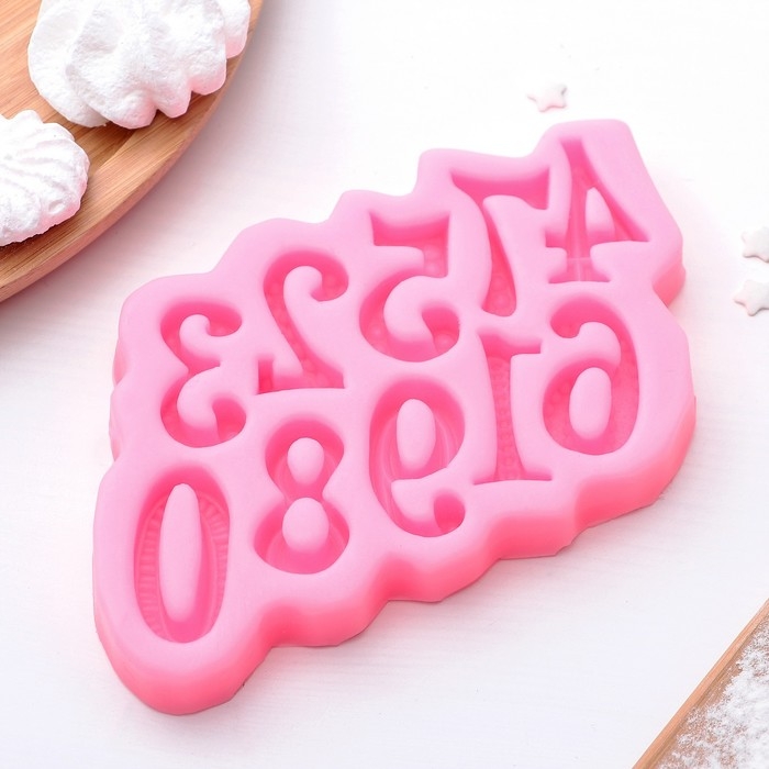 Молд &laquo;Цифры&raquo;, силикон, 15&times;10 см, цвет МИКС