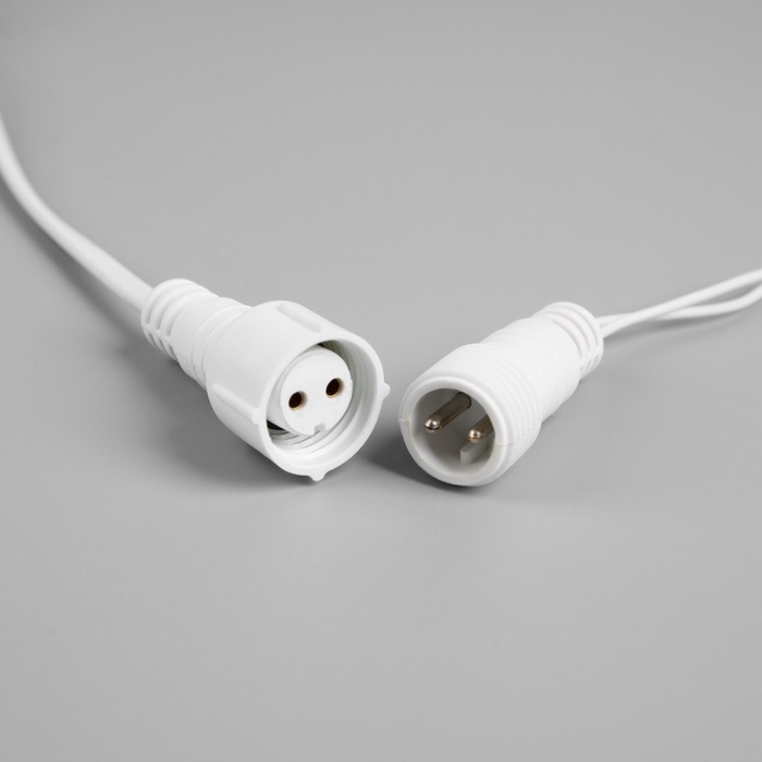 Гирлянда &laquo;Бахрома&raquo; 12 &times; 0.7 м, IP44, УМС, белая нить, 240 LED, свечение белое, мерцание, 220 В