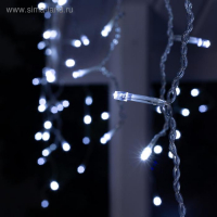 Гирлянда &laquo;Бахрома&raquo; 4 &times; 0.6 м, IP44, прозрачная нить, 180 LED, свечение белое, мерцание белым, 220 В