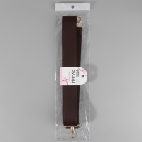 Ручка для сумки, с карабинами, 100 &plusmn; 1 см &times; 4 см, цвет коричневый