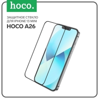 Защитное стекло Hoco A26, для iPhone 13 mini, с защитной сеткой для микрофона, черная рамка Защитное стекло Hoco A26, для iPhone 13 mini, с защитной сеткой для микрофона, черная рамка