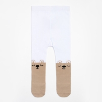 Колготки Крошка Я "Мишка", белый/бежевый, рост 68-74 см Колготки Крошка Я "Мишка", белый/бежевый, рост 68-74 см