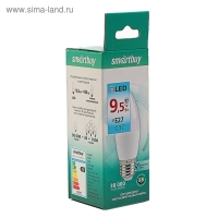 Лампа светодиодная Smartbuy, Е27, C37, 9.5 Вт, 4000 К, дневной белый свет Лампа светодиодная Smartbuy, Е27, C37, 9.5 Вт, 4000 К, дневной белый свет