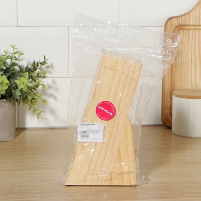 Подставка для ножей Доляна, 11&times;6&times;20 см, дерево