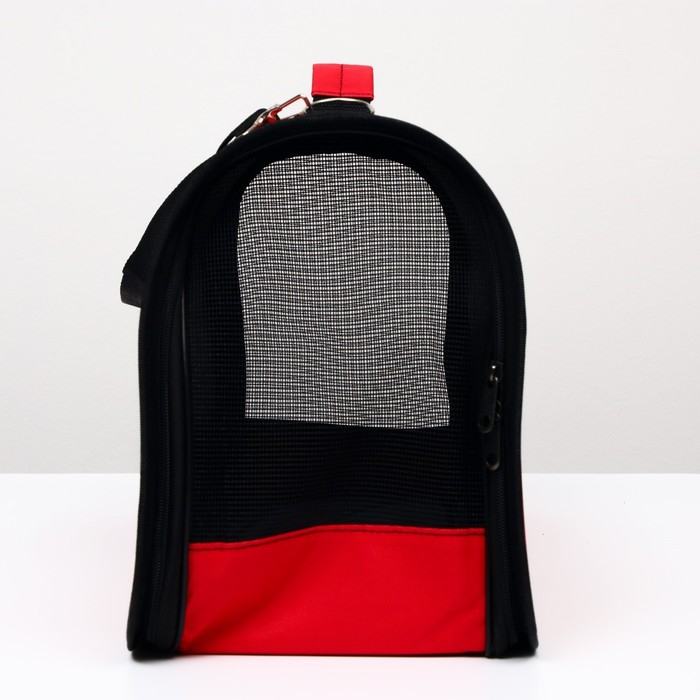 Сумка - переноска для животных Сумка - переноска для животных "Весёлый жук", красная, размер L, 53 х 21 х 29 см