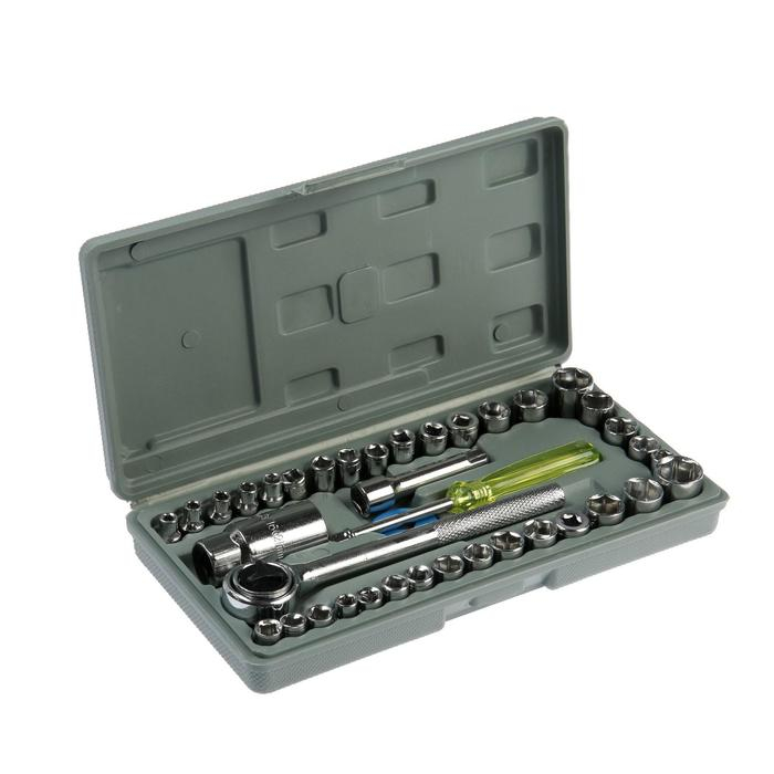 Набор инструментов в кейсе ТУНДРА, универсальный, 1/4 Набор инструментов в кейсе ТУНДРА, универсальный, 1/4" и 3/8", 39 предметов