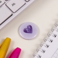 Значки закатные набор 3 шт d=25 мм "Отпечатки на сердце" 7х7 см Значки закатные набор 3 шт d=25 мм "Отпечатки на сердце" 7х7 см