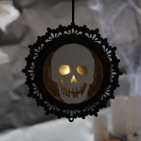 Подвеска с подсветкой &laquo;Череп&raquo;, 14,5 &times; 14,5 &times; 3 см