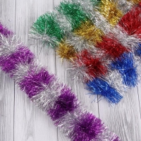 Мишура "Двухцветка" d-9 см, 200 см, микс Мишура "Двухцветка" d-9 см, 200 см, микс