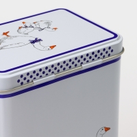 Банка для сыпучих продуктов &laquo;Гуси&raquo;,2,7 л, 13,5 х 9,5 х 21,5 см, жесть