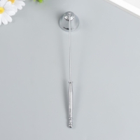 Инструмент для тушения свечей (гаситель) нержавеющая сталь "Колокольчик" серебро 3,7х22 см Инструмент для тушения свечей (гаситель) нержавеющая сталь "Колокольчик" серебро 3,7х22 см