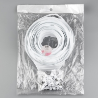 Набор: рулонная молния &laquo;Спираль&raquo; №5, 10 м, 20 бегунков, 40 верхних ограничителей, 20 нижних ограничителей, цвет белый