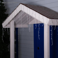 Гирлянда &laquo;Бахрома&raquo; 4 &times; 0.6 м, IP44, белая нить, 180 LED, свечение белое, мерцание белым, 220 В