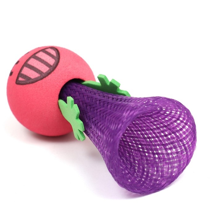 Игрушка для кошек Игрушка для кошек "Пружинистый смайл", 4 см, микс цветов