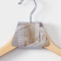 Плечики - вешалки для одежды LaDо́m Bois, 44&times;1,2&times;23 см, 3 шт, деревянные сорт А, антискользящее покрытие, цвет светлое дерево