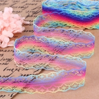 Кружево капроновое &laquo;Радуга волна&raquo;, 28 мм &times; 10 &plusmn; 1 м, цвет разноцветный №3
