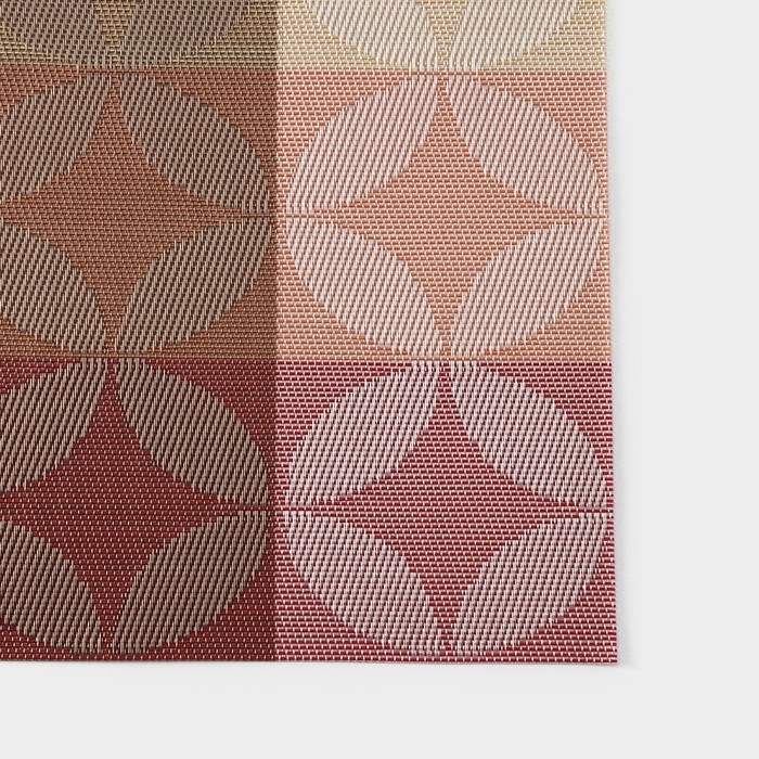 Салфетка сервировочная на стол Доляна &laquo;Пики&raquo;, 45&times;30 см, цвет красный