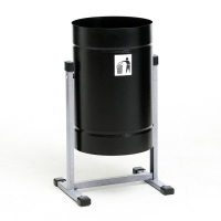 Урна уличная &laquo;Уралочка Бюджет&raquo; 21 л, 35 х 55 х 26,5 см, черная, бак 0,6 мм