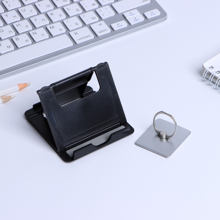 Подарочный набор &laquo;Сильному и смелому&raquo;: подставка для телефона и кольцо на чехол