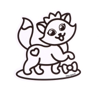 Фреска форменная с блёстками &laquo;Кошечка&raquo;